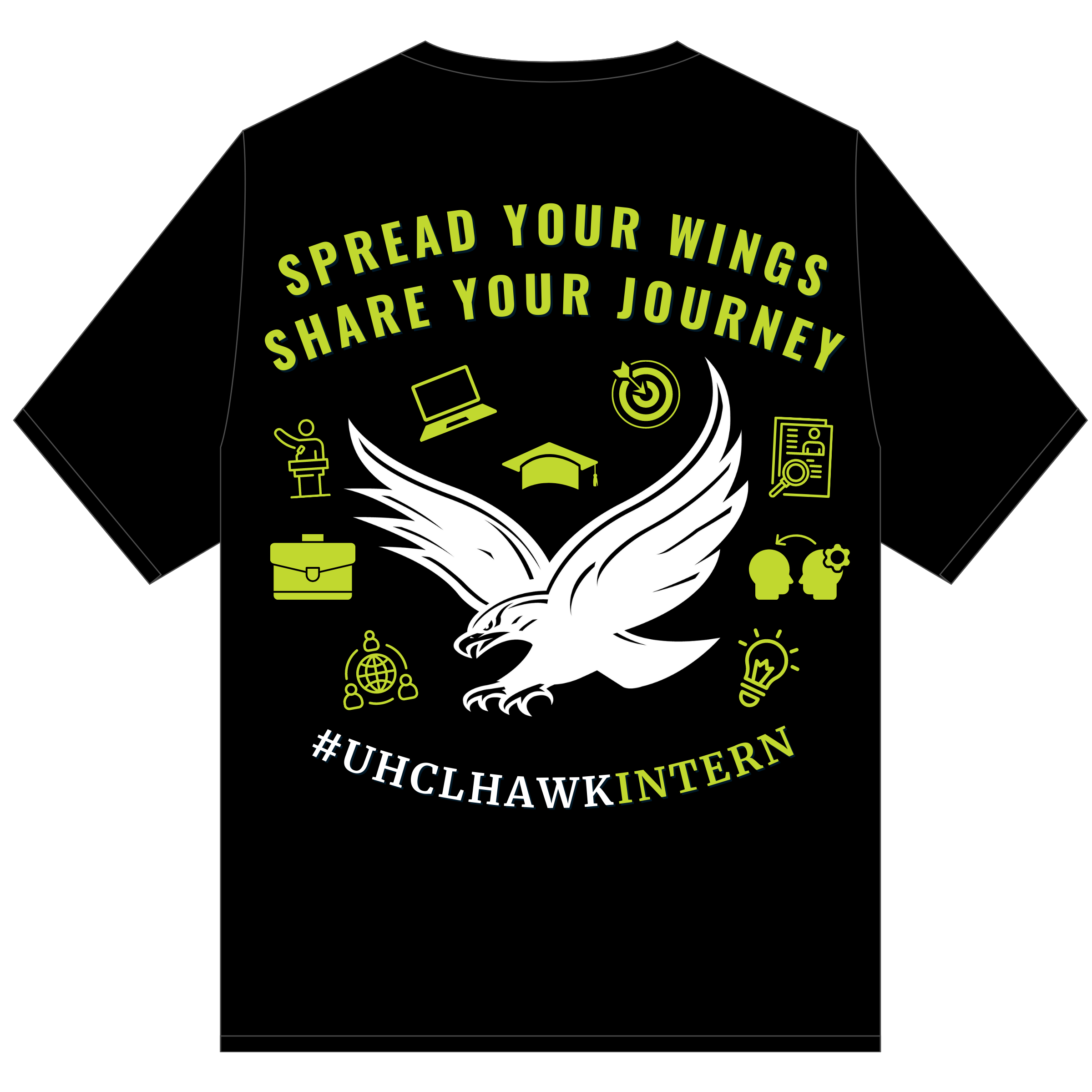 UHCL Hawk Intern T-Shirt Back