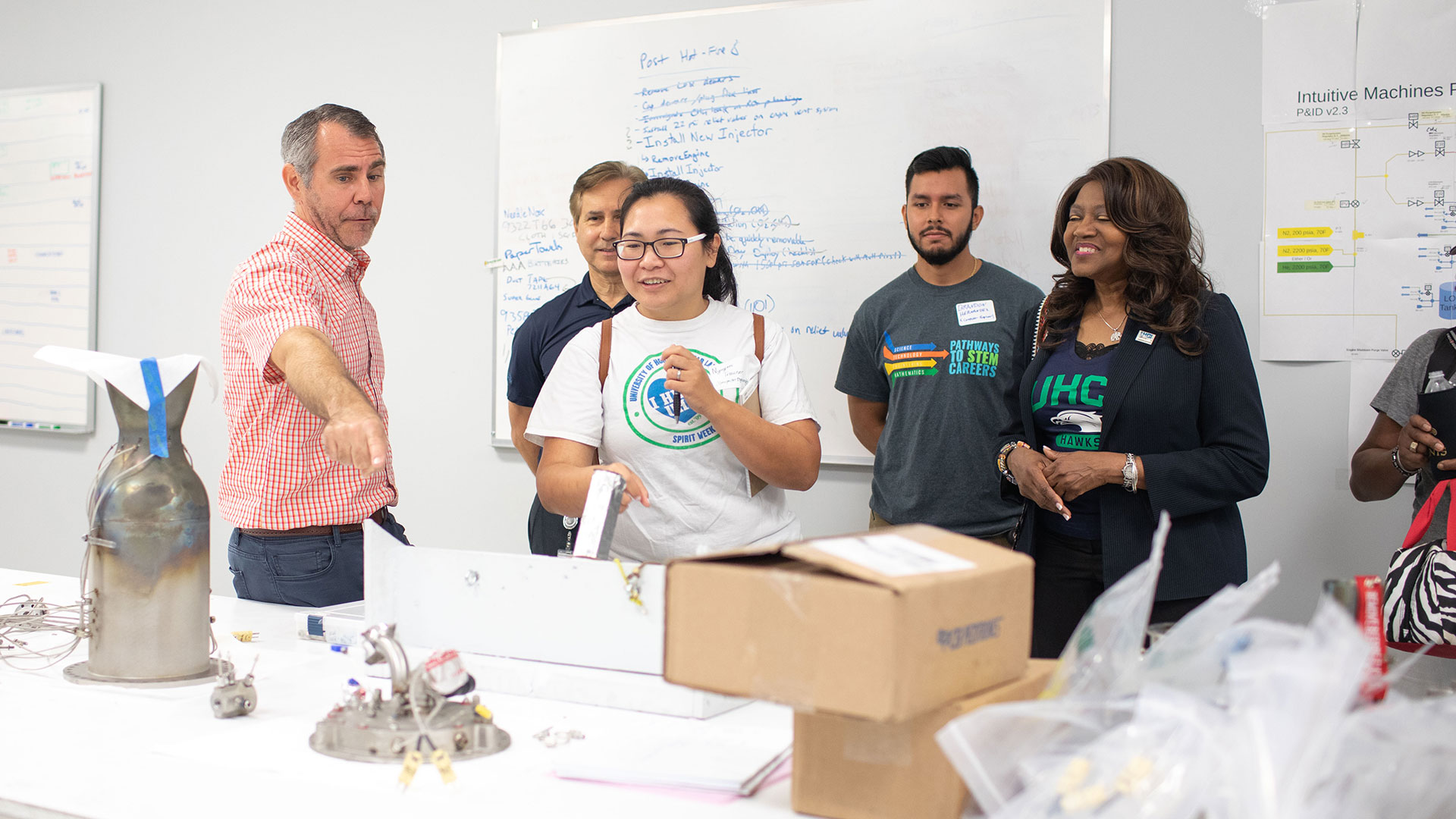 uhcl students visit a community partner  