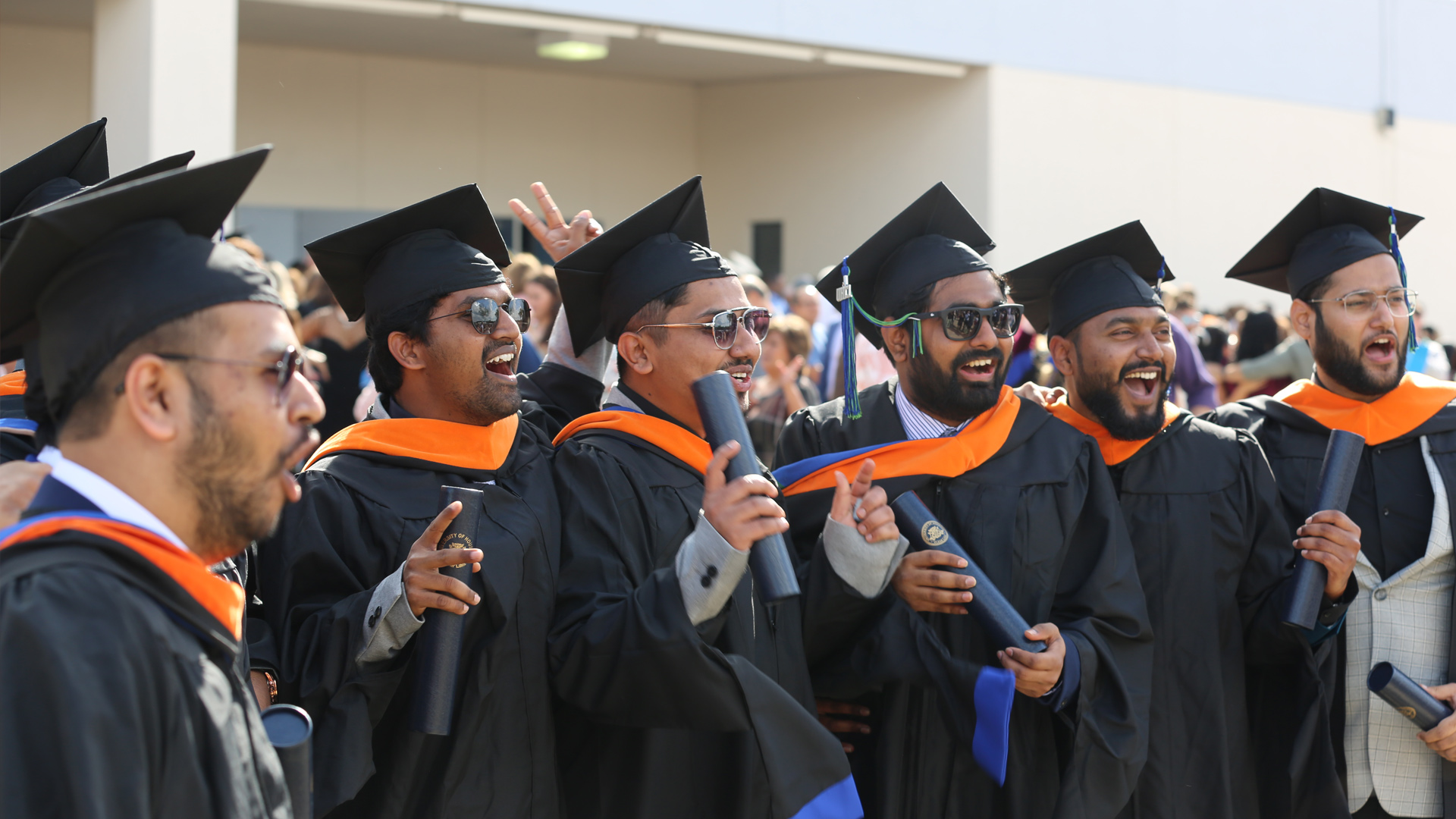 UHCL Graduates After Ceremony
