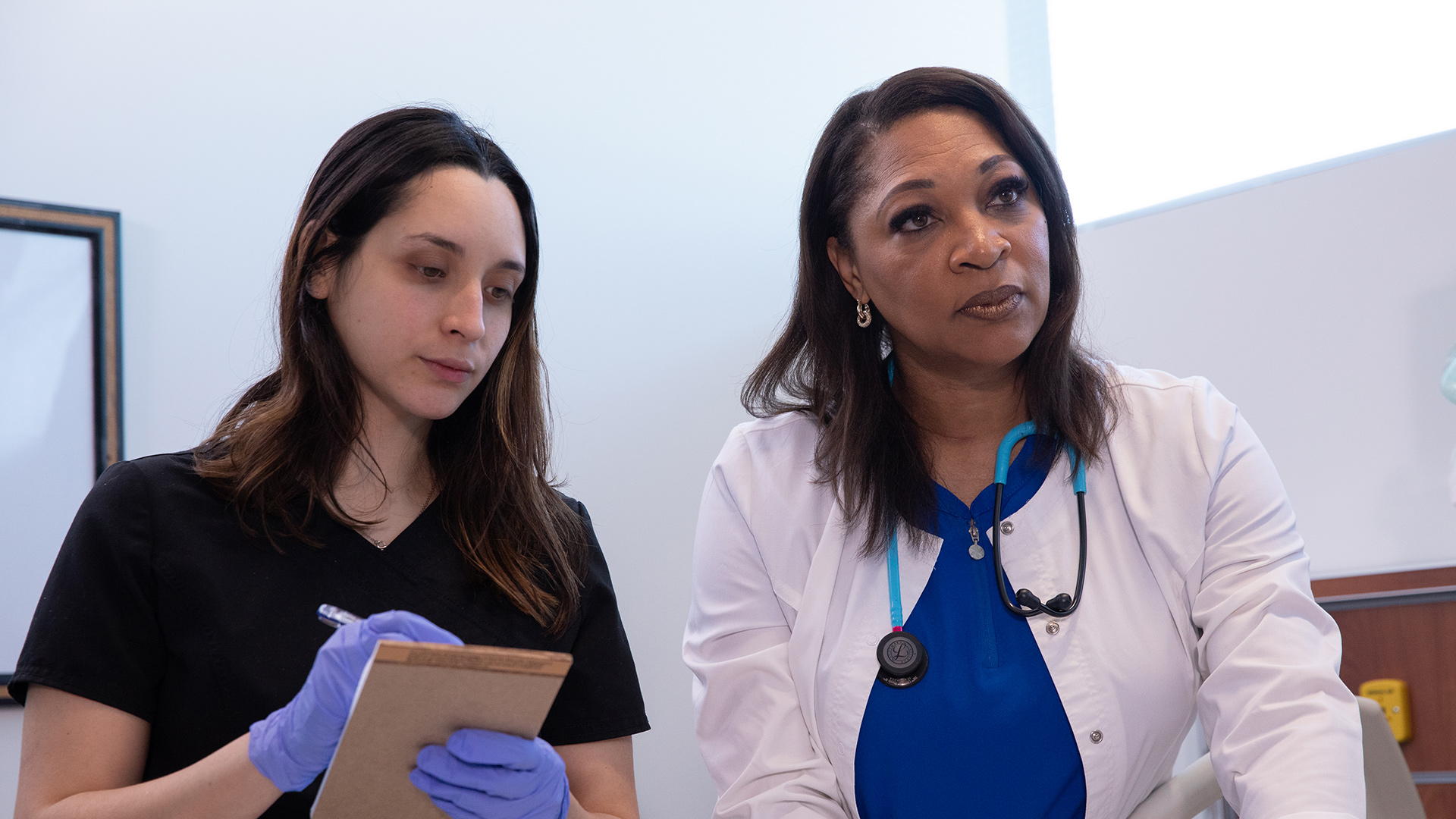 Nursing student and faculty