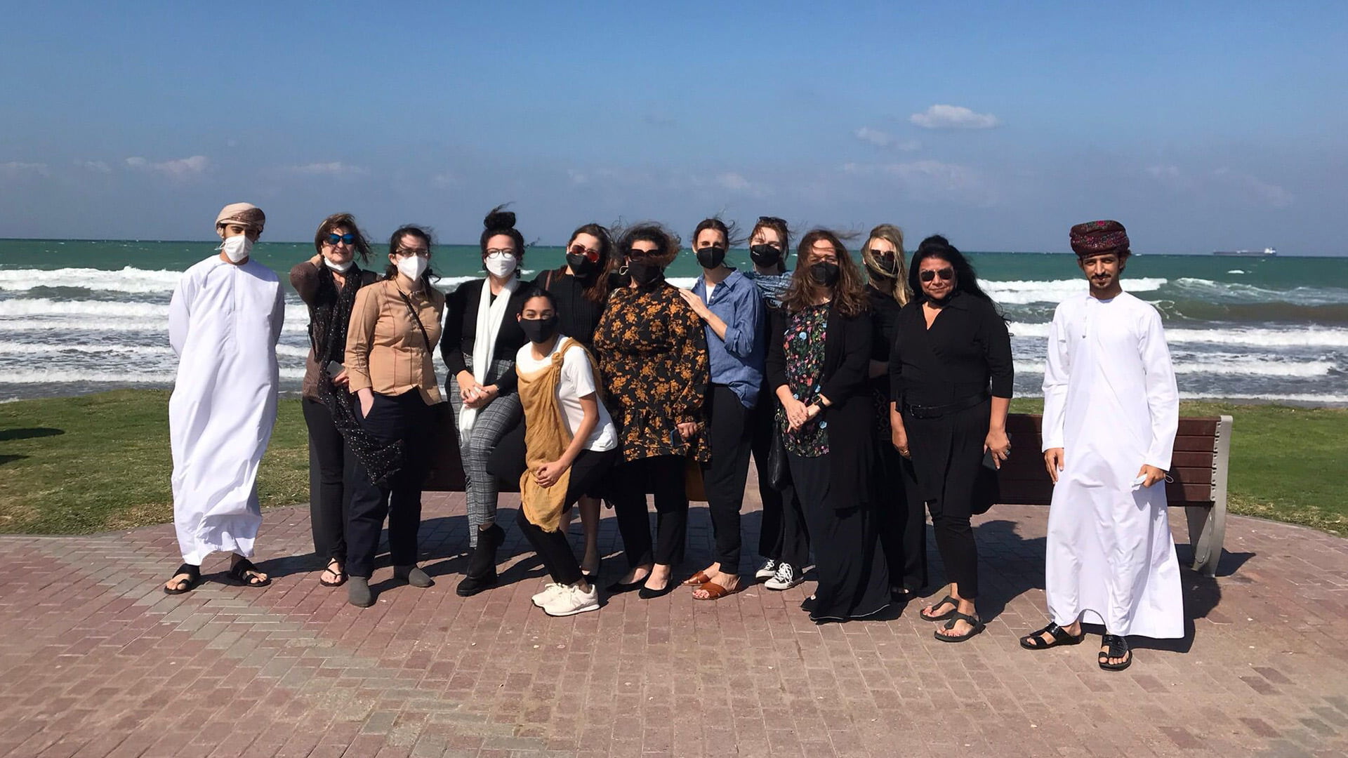 UHCL Faculty with students in Oman, January 2022.