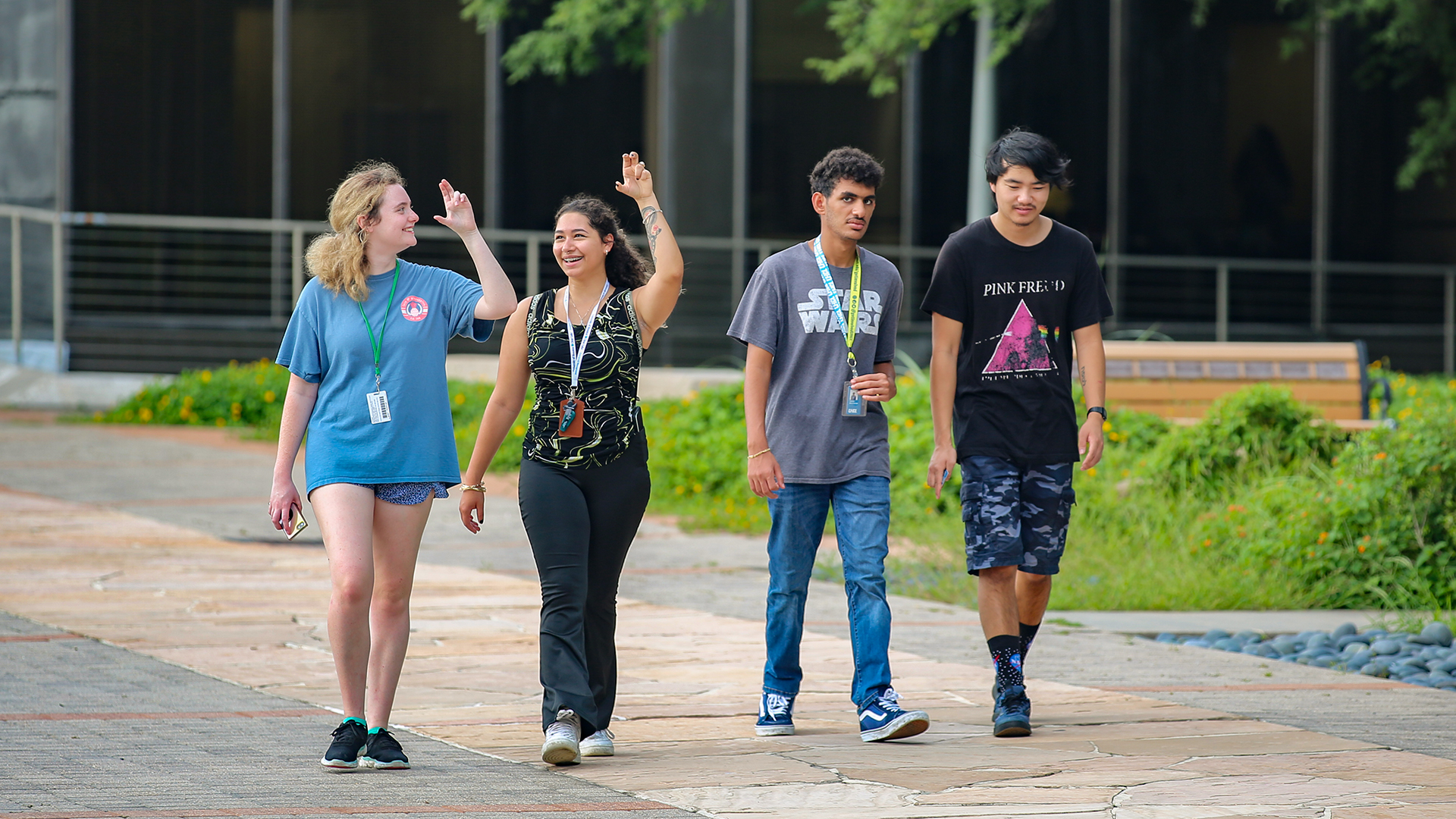 UHCL students on campus