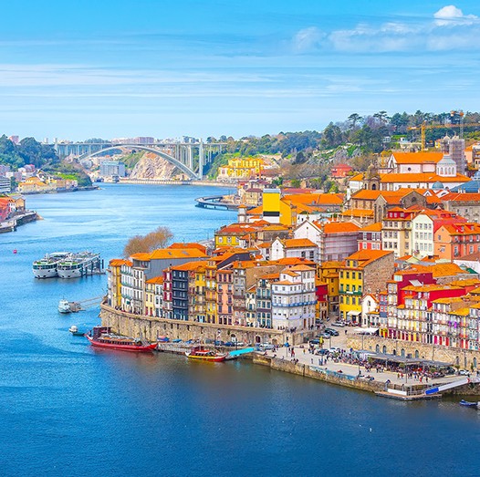 image of the vibrant coastal town, Porto in Portugal