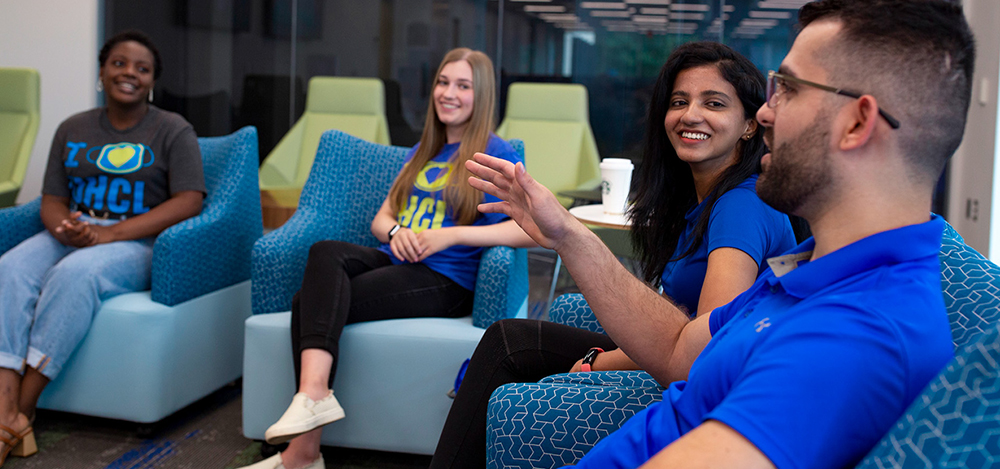 UHCL students on campus