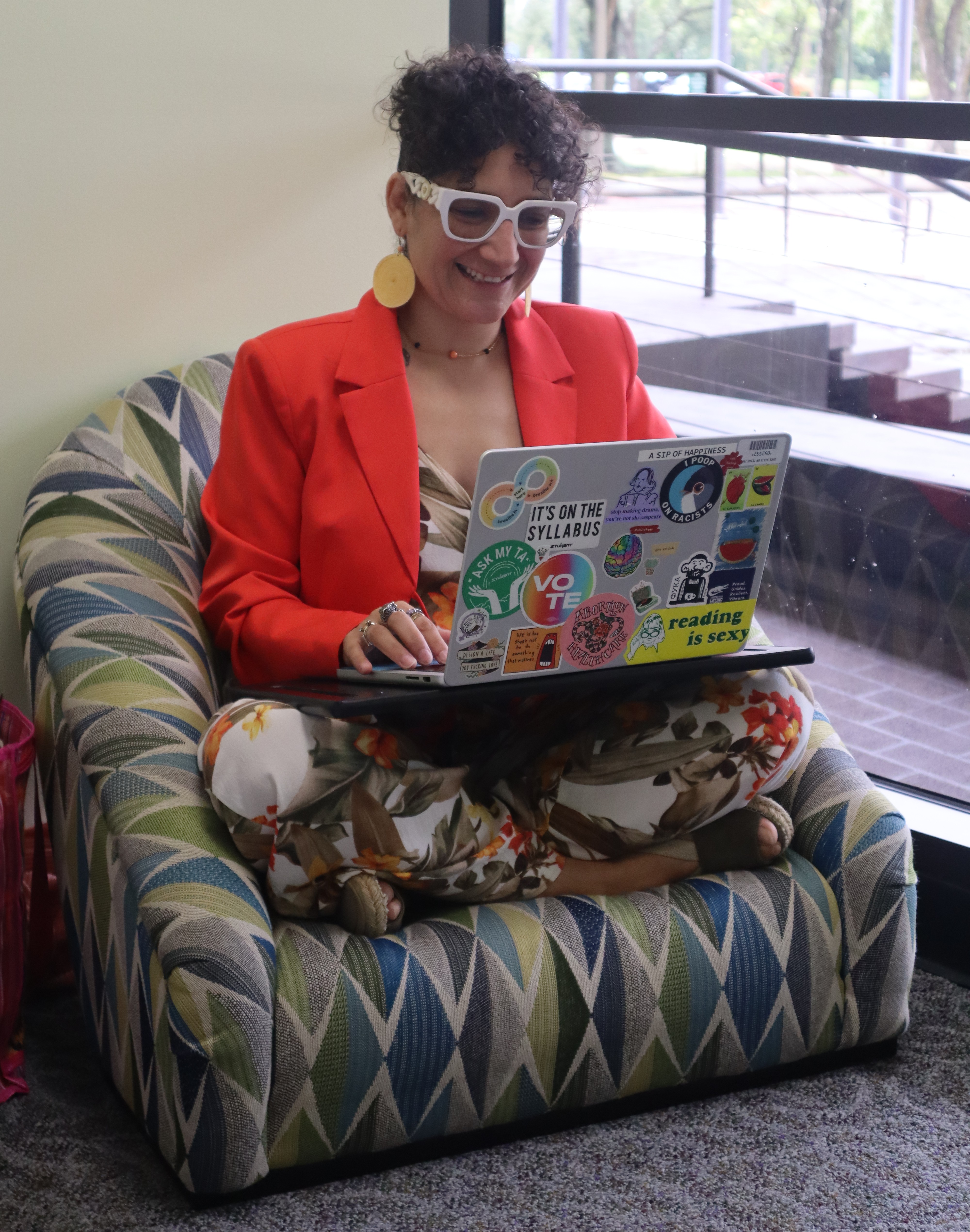Dr. Giazu preparing for a lesson
