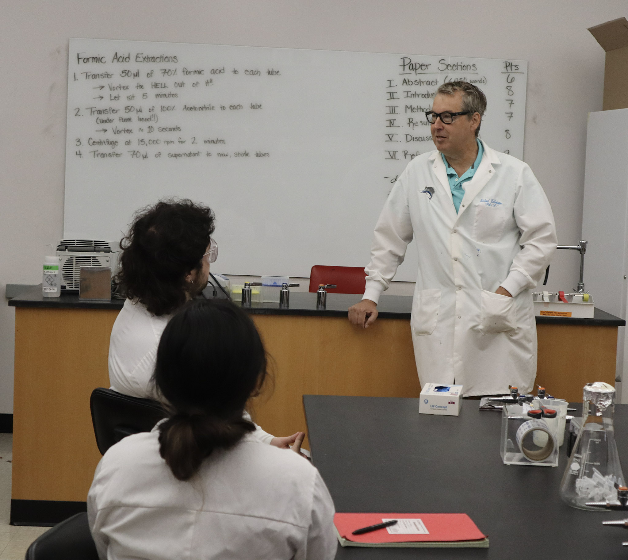 Dr. Michael LaMontagne standing in his lab