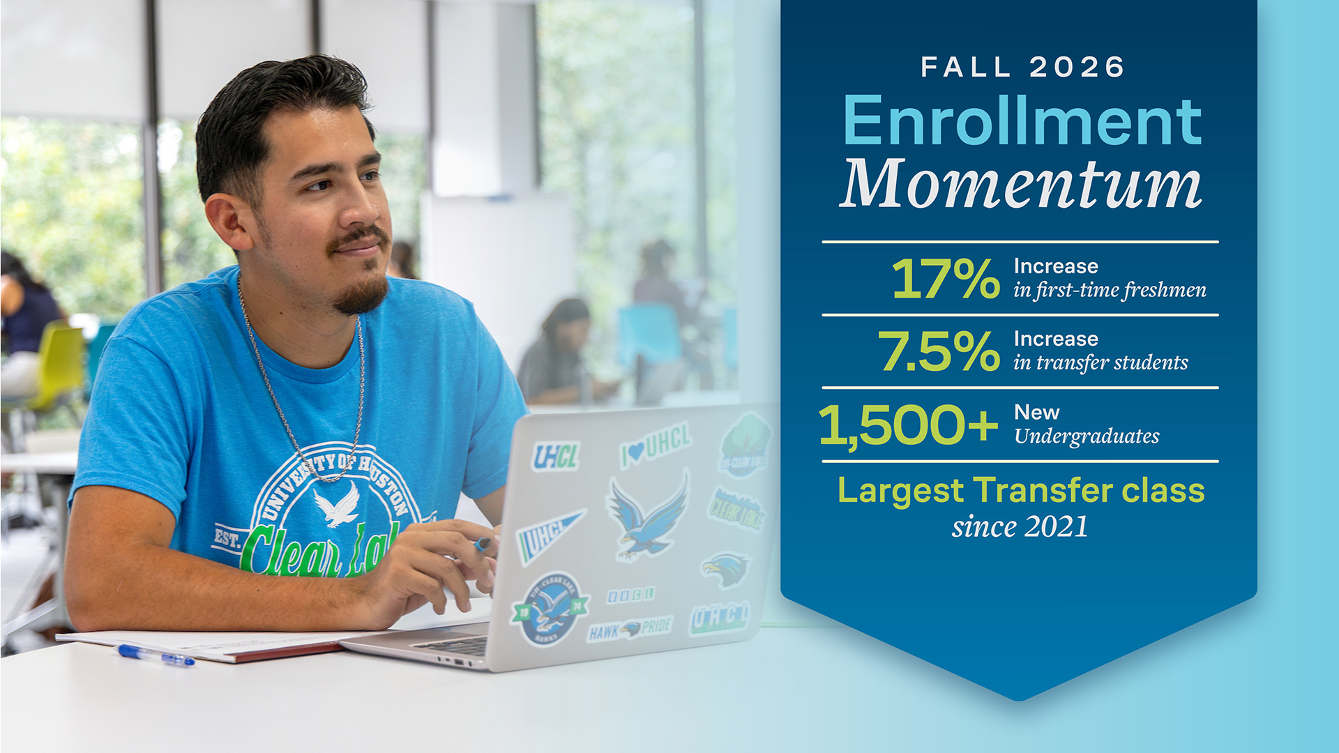 UHCL student on campus