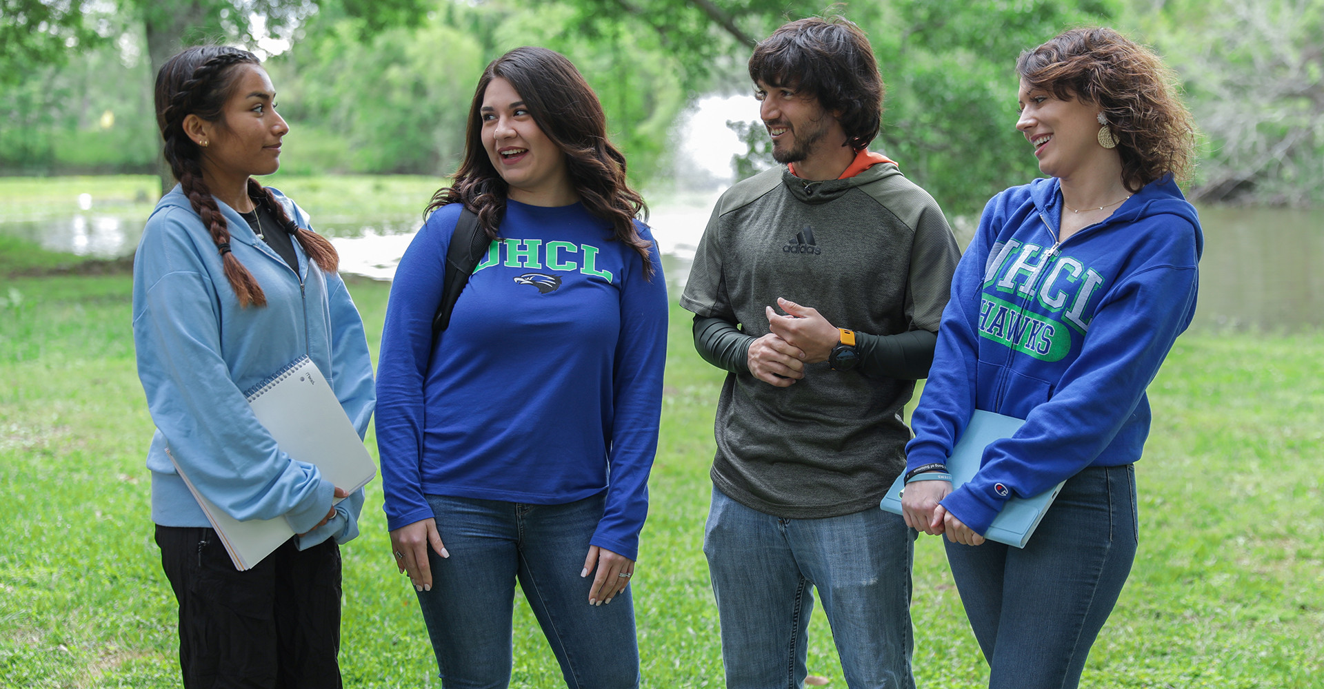 UHCL students on campus