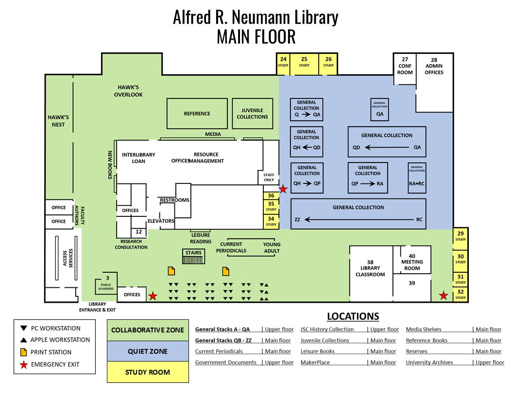 library main floor map