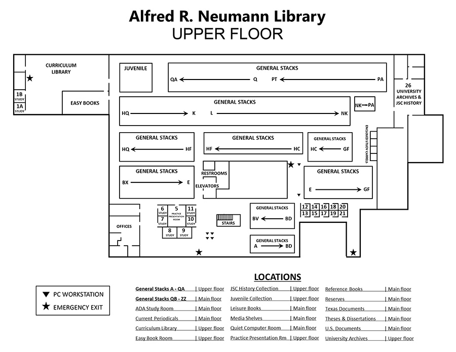Floor Plans Alfred R Neumann Library University Of Houston Clear Lake