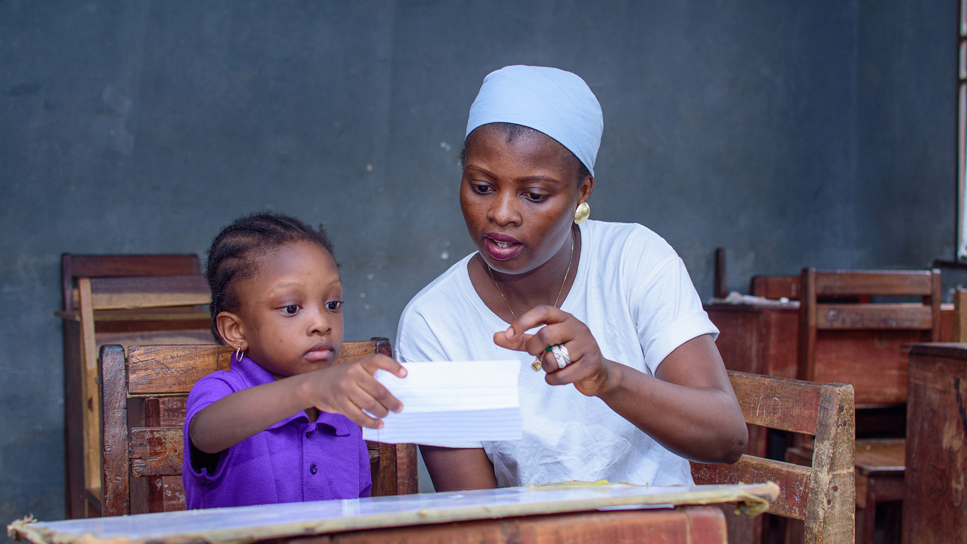 Nigerian woman and child