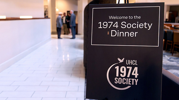 Photo of the 1974 Society Dinner entrance signup