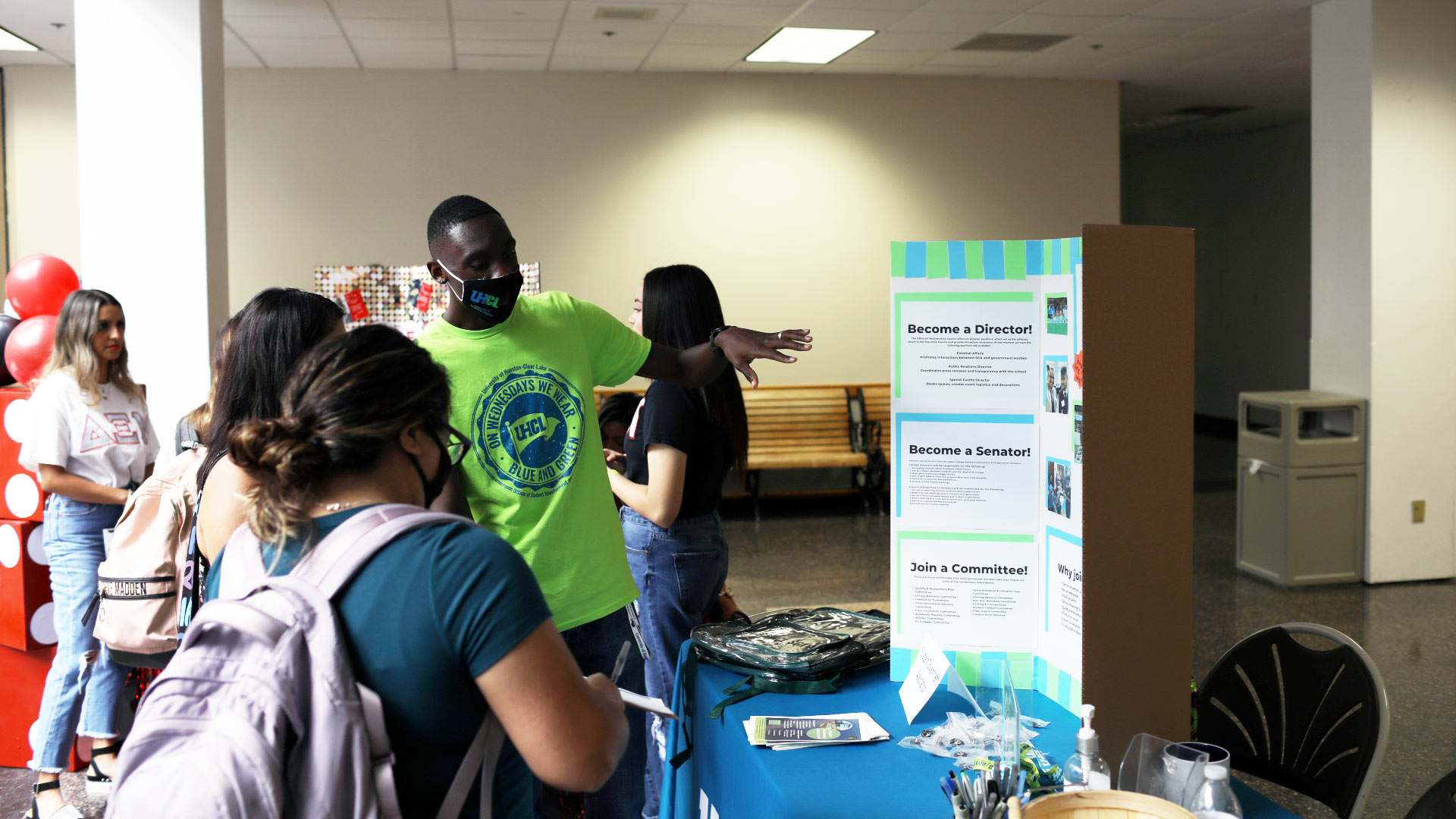 Students at an SGA table